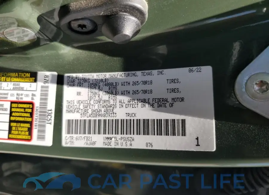 5TFLA5DB9NX039333# 12