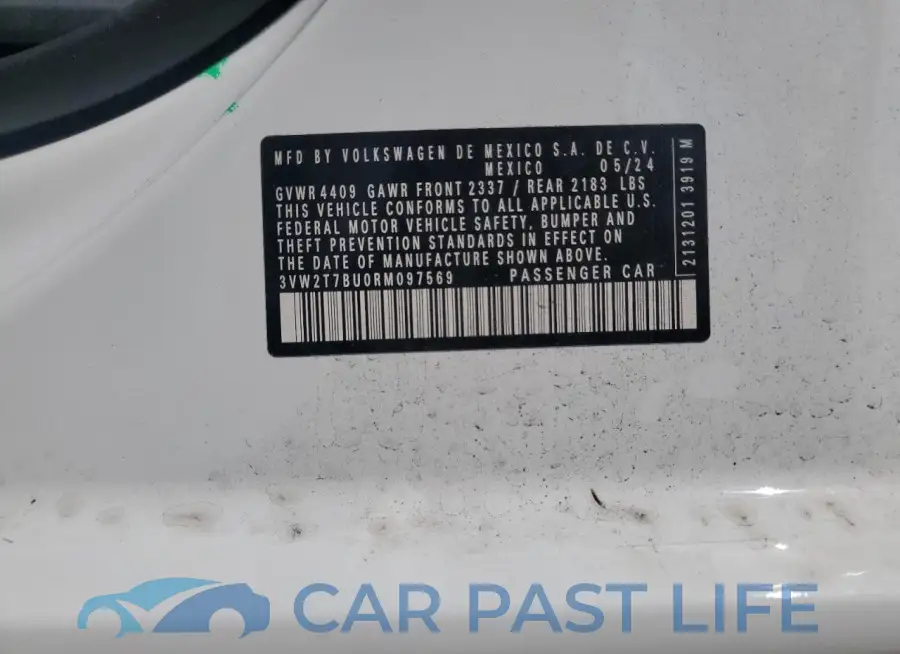 3VW2T7BU0RM097569# 12