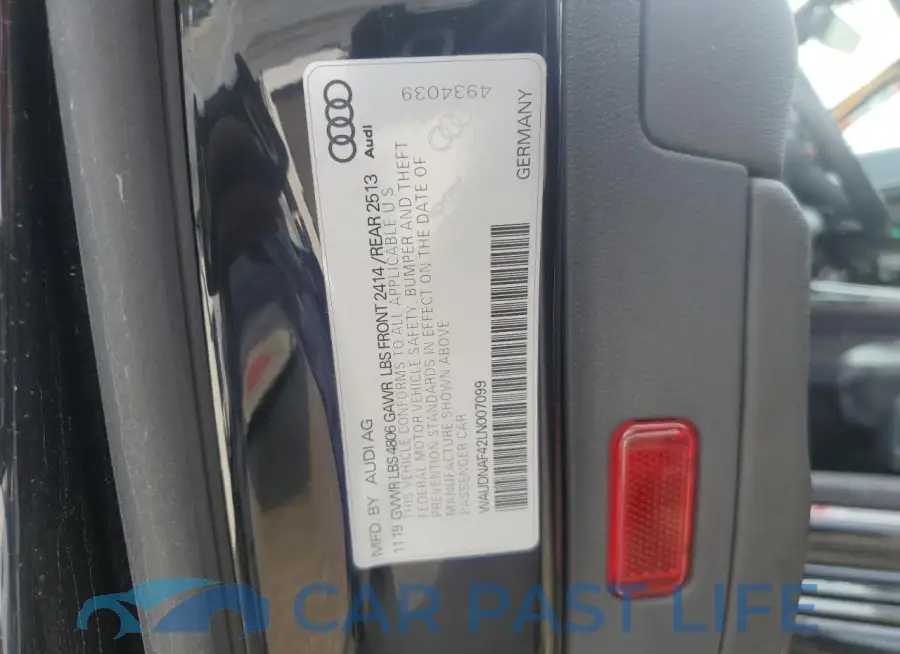 WAUDNAF42LN007099# 13