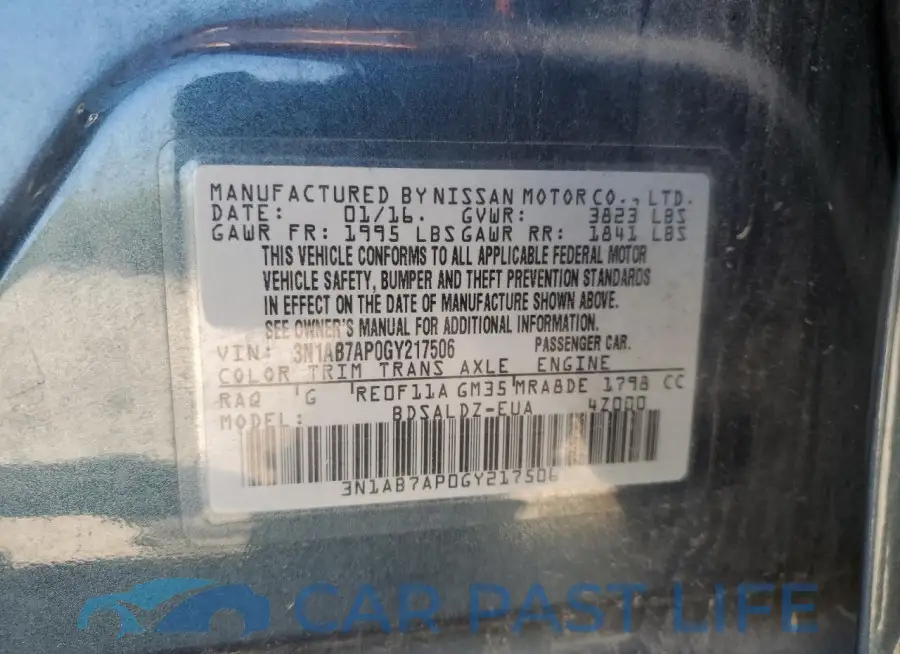 3N1AB7AP0GY217506# 12
