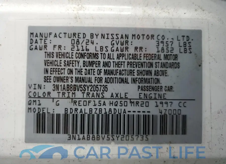 3N1AB8BV5SY205735# 12