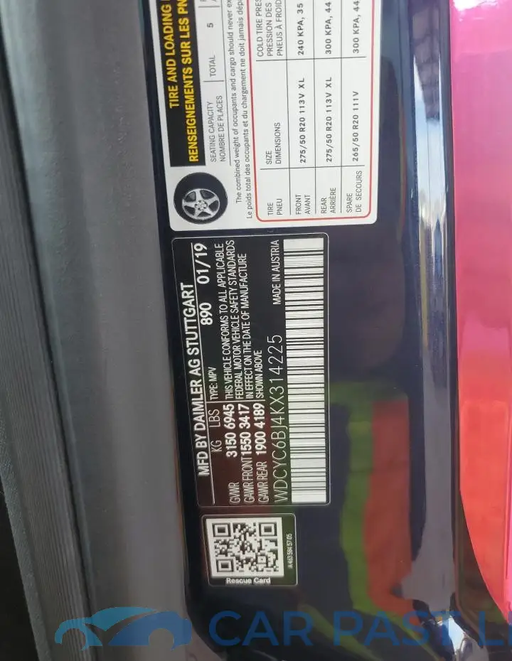 WDCYC6BJ4KX314225# 12