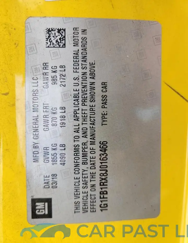 1G1FB1RX8J0163466# 12