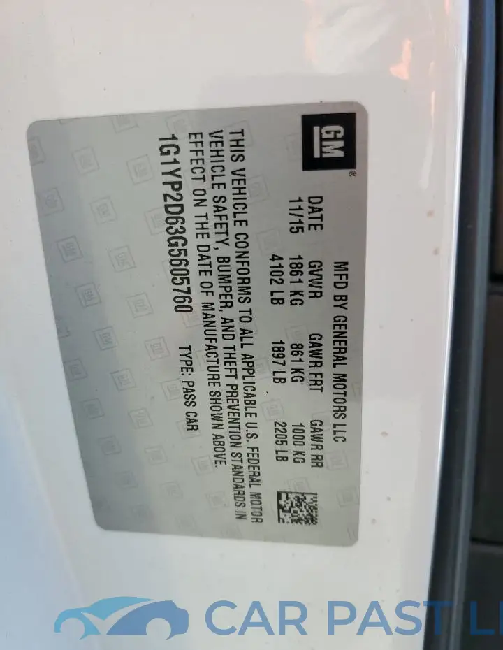 1G1YP2D63G5605760# 12