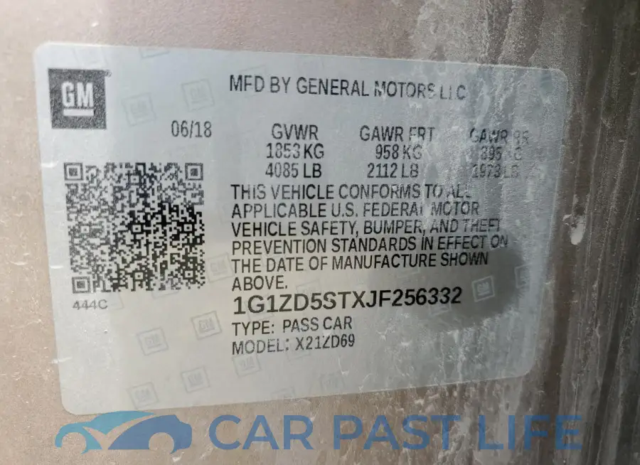 1G1ZD5STXJF256332# 12