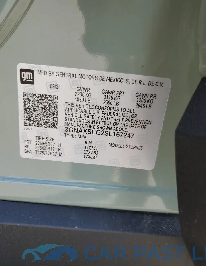 3GNAXSEG2SL167247# 14