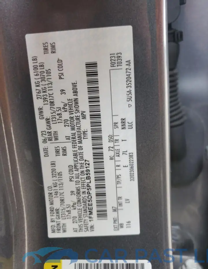 1FMEE5DP5PLB59127# 13