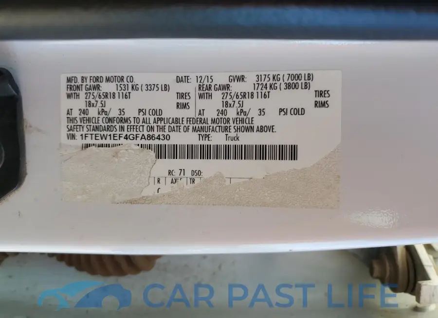 1FTEW1EF4GFA86430# 12