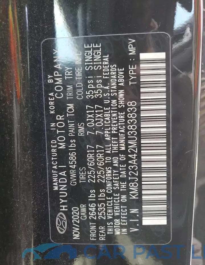 KM8J23A42MU383838# 12