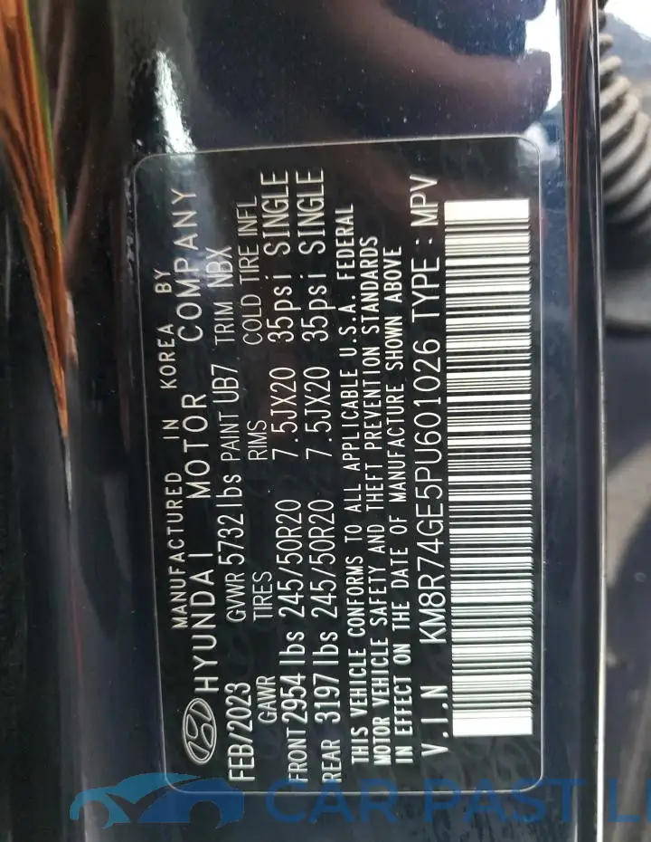 KM8R74GE5PU601026# 13