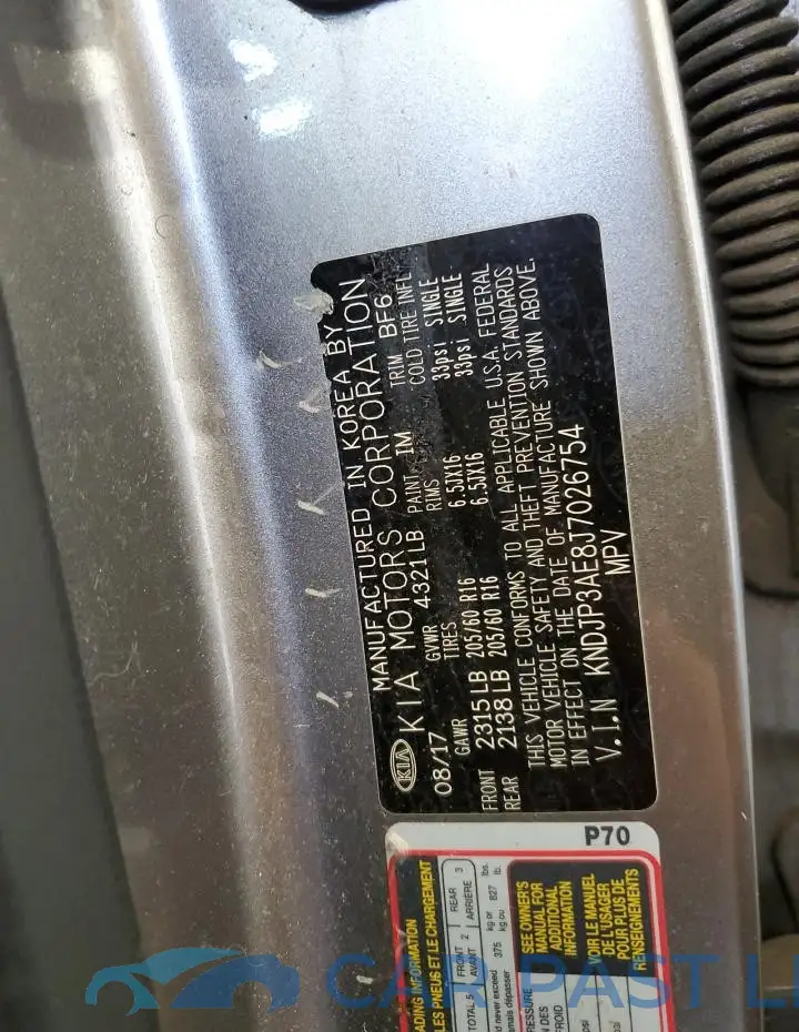 KNDJP3AE8J7026754# 13