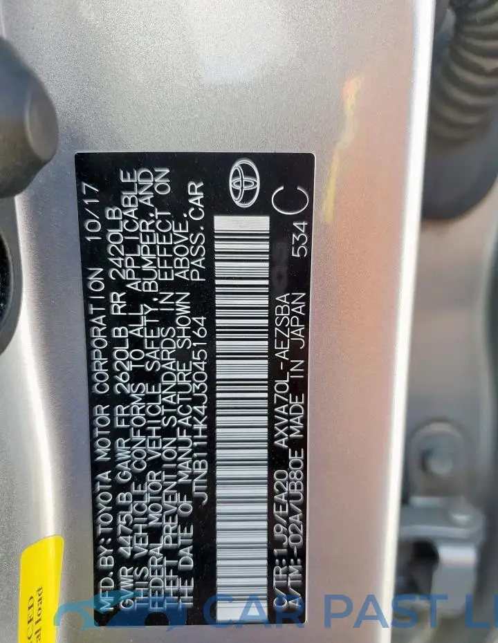 JTNB11HK4J3045164# 13
