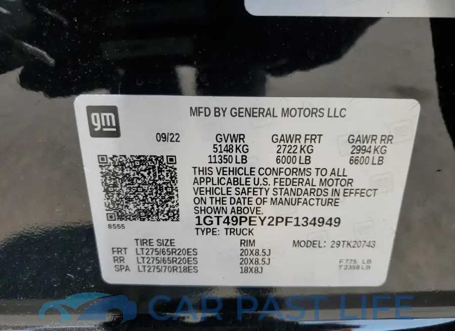 1GT49PEY2PF134949# 12