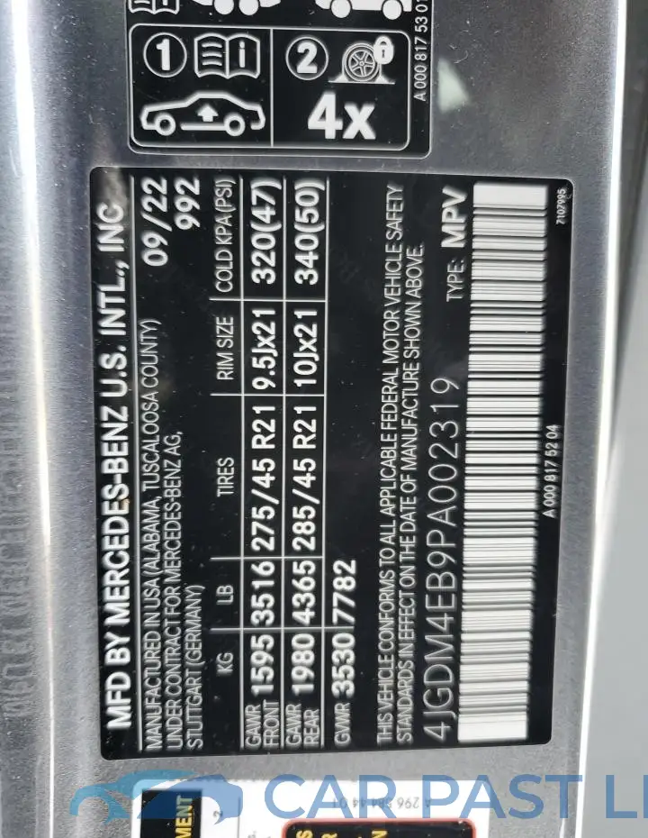 4JGDM4EB9PA002319# 13