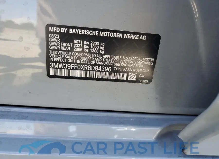 3MW39FF0XR8D84396# 12
