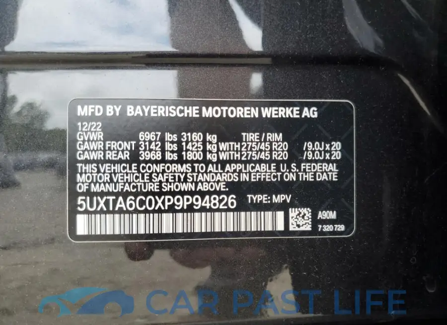 5UXTA6C0XP9P94826# 13