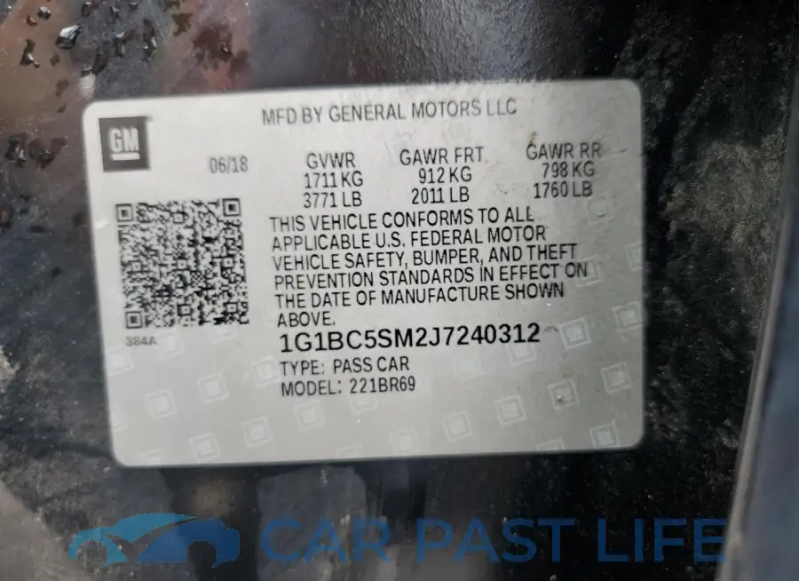 1G1BC5SM2J7240312# 13
