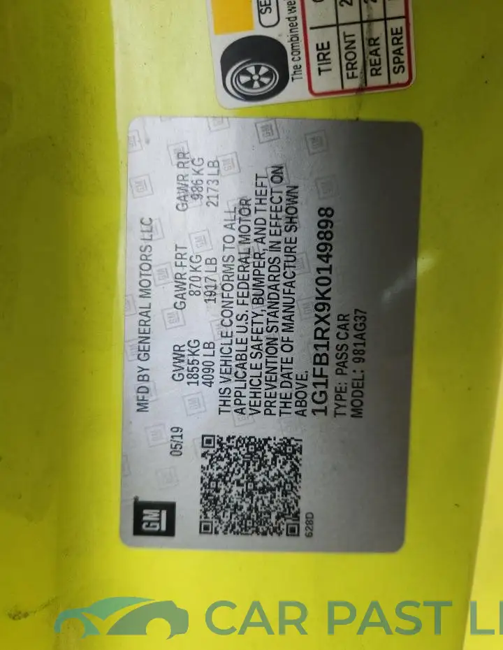 1G1FB1RX9K0149898# 12