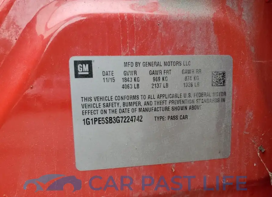 1G1PE5SB3G7224742# 12