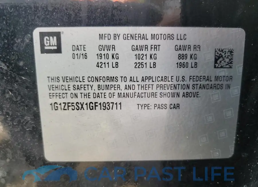1G1ZF5SX1GF193711# 12