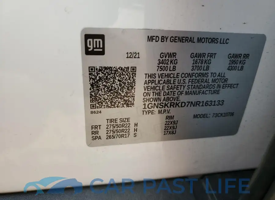 1GNSKRKD7NR163133# 14