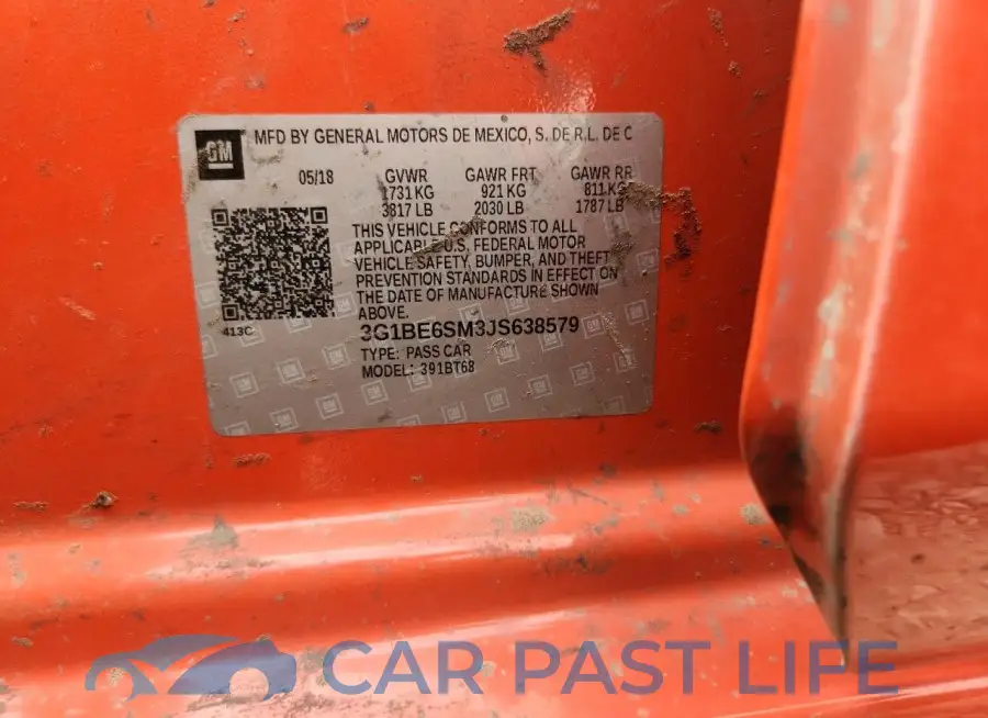 3G1BE6SM3JS638579# 12