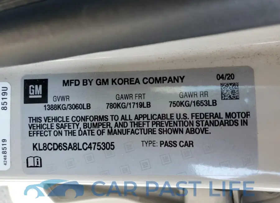 KL8CD6SA8LC475305# 12