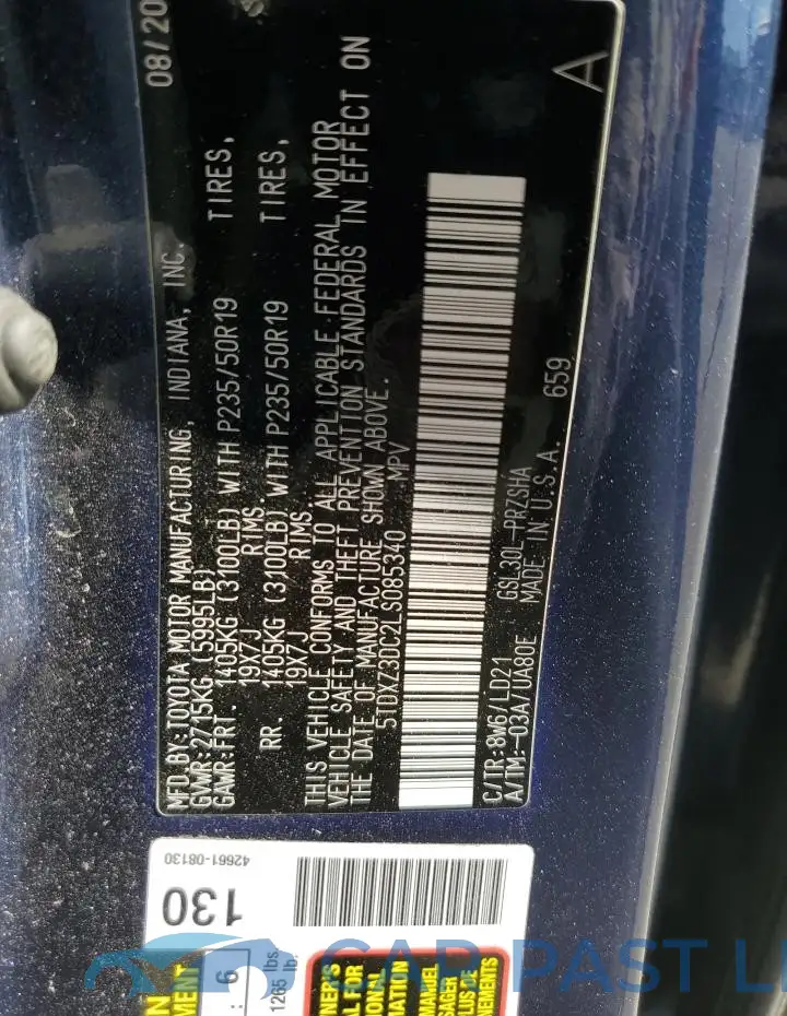 5TDXZ3DC2LS085340# 13