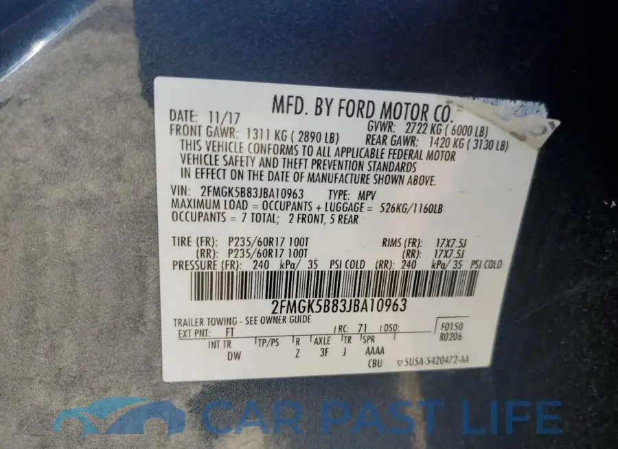 2FMGK5B83JBA10963# 13