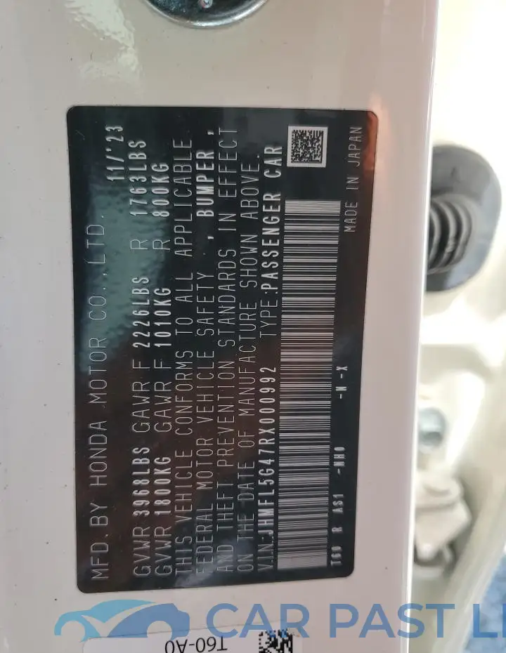 JHMFL5G47RX000992# 12