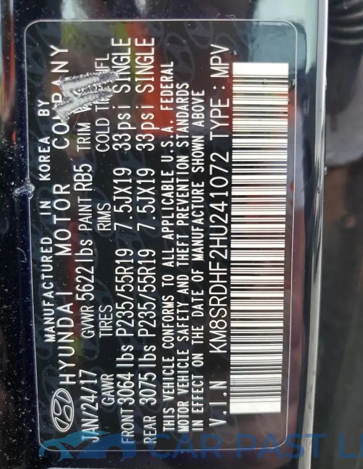 KM8SRDHF2HU241072# 14