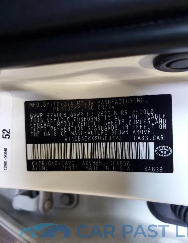 4T1DBADKXSU500123# 13