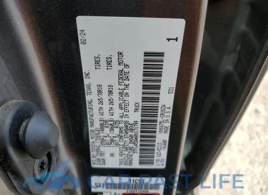 5TFLA5DA6RX171799# 12