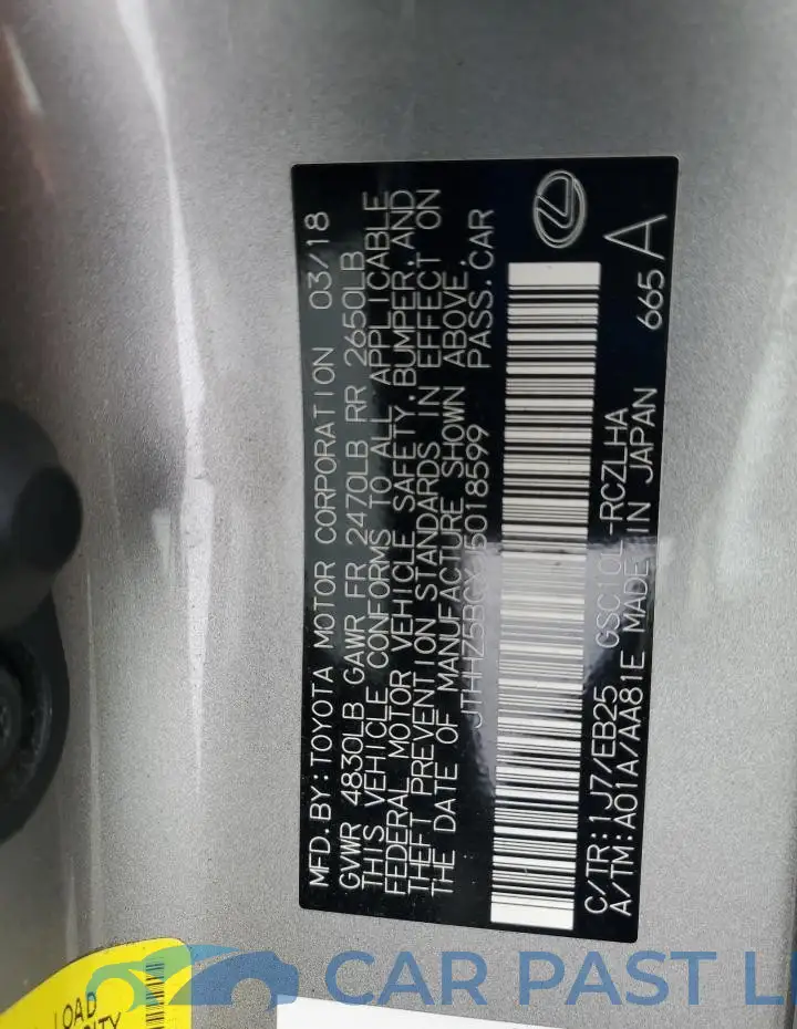 JTHHZ5BCXJ5018599# 13