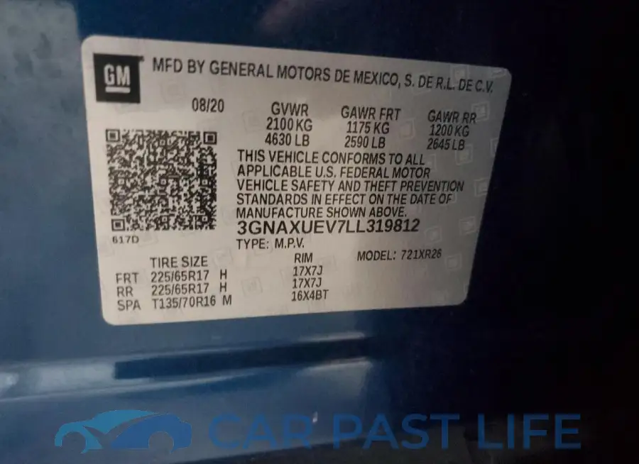 3GNAXUEV7LL319812# 13