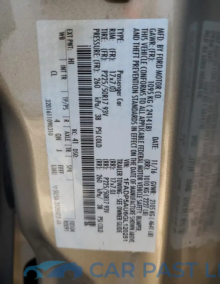 1FADP5AU6GL120251# 13