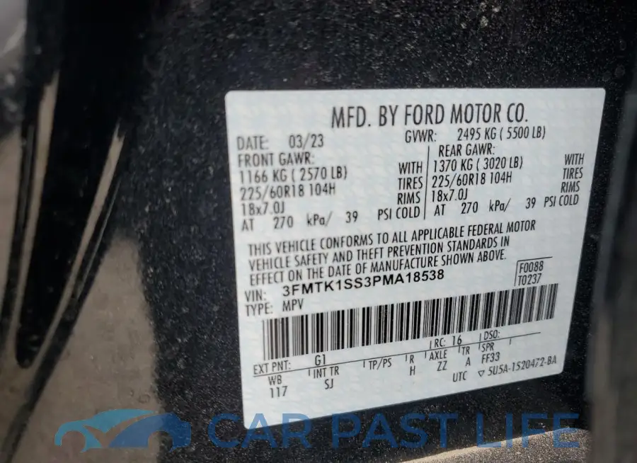 3FMTK1SS3PMA18538# 12