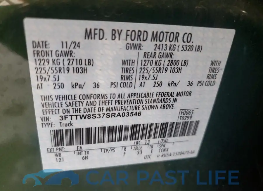 3FTTW8S37SRA03546# 13