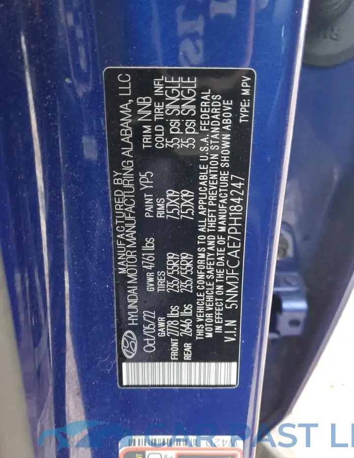 5NMJFCAE7PH184247# 13