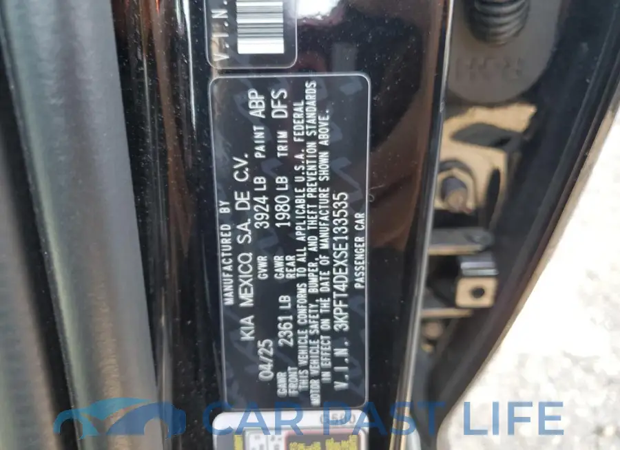 3KPFT4DEXSE133535# 12