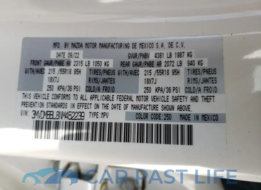 3MVDMBBL8NM452239# 13
