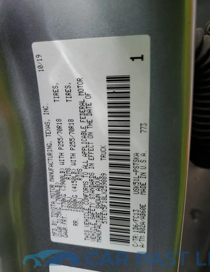 5TFEY5F18LX259889# 12