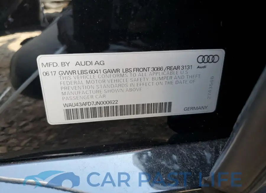 WAU43AFD7JN000622# 13