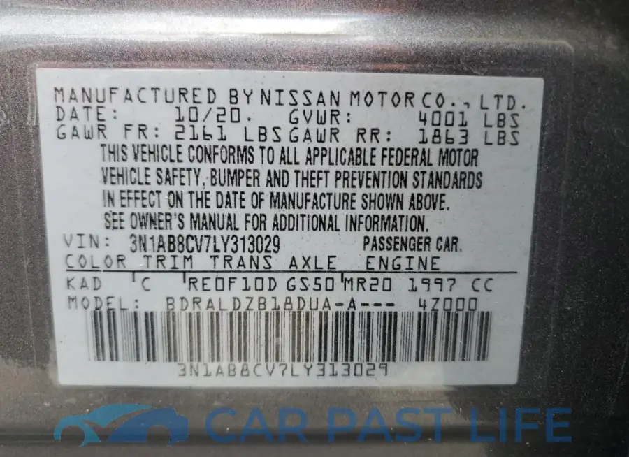 3N1AB8CV7LY313029# 12