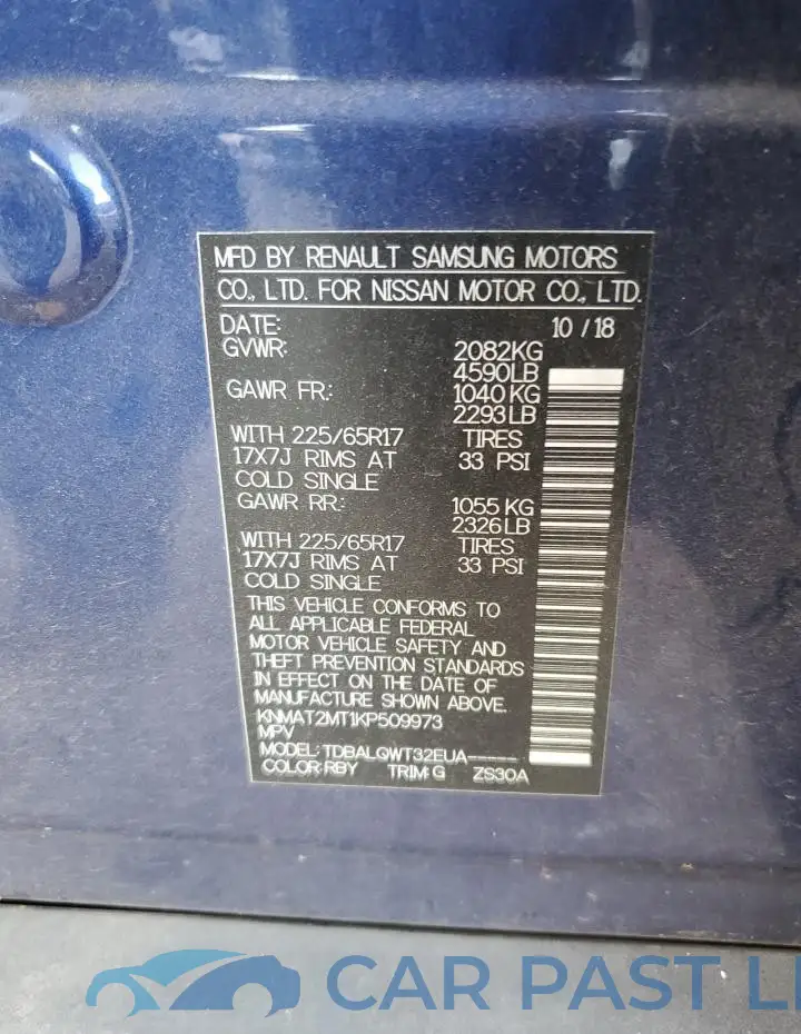 KNMAT2MT1KP509973# 13