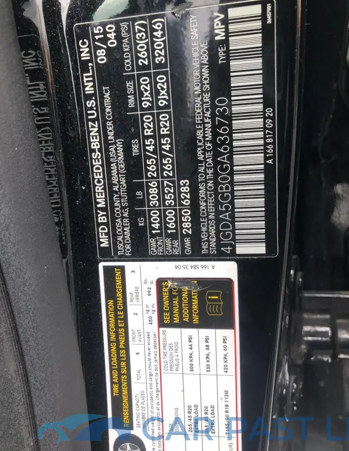 4JGDA5GB0GA636730# 12