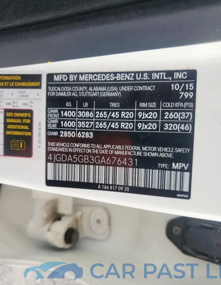 4JGDA5GB3GA676431# 13