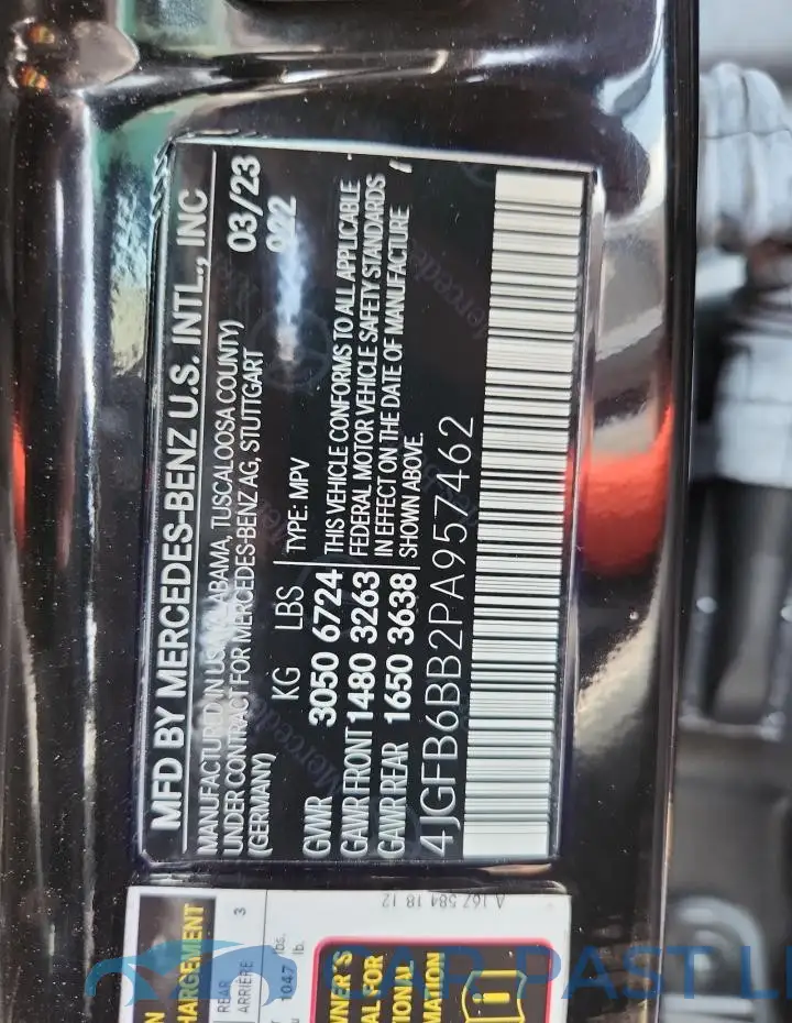 4JGFB6BB2PA957462# 12