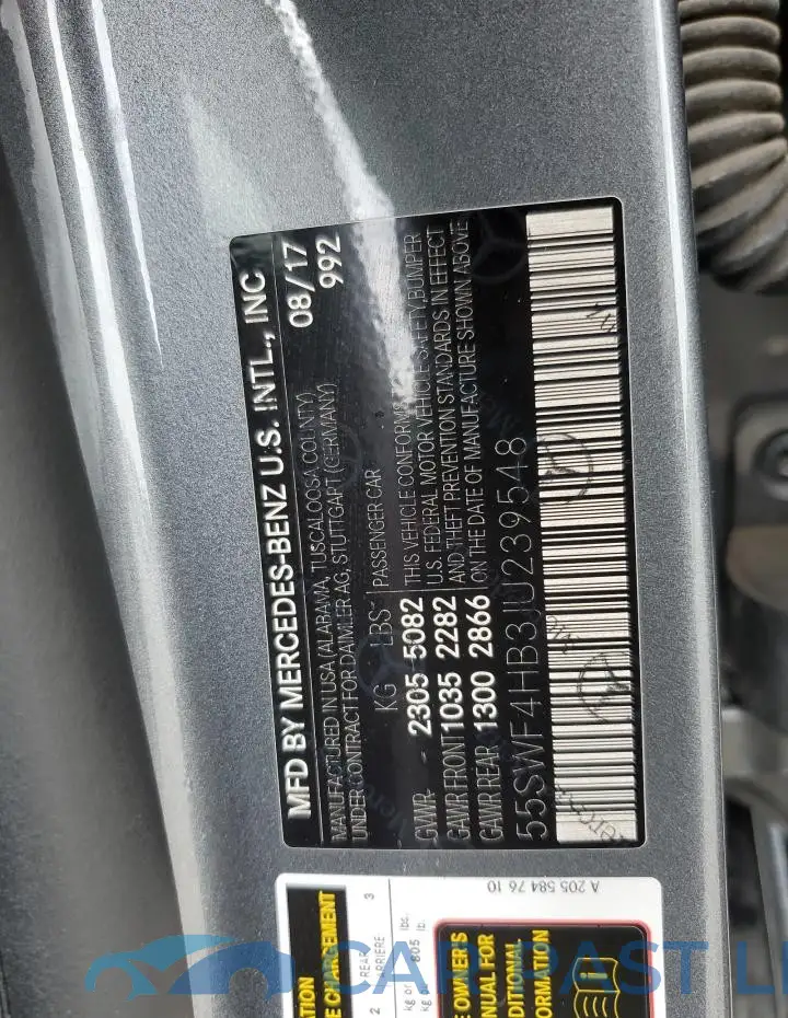55SWF4HB3JU239548# 12