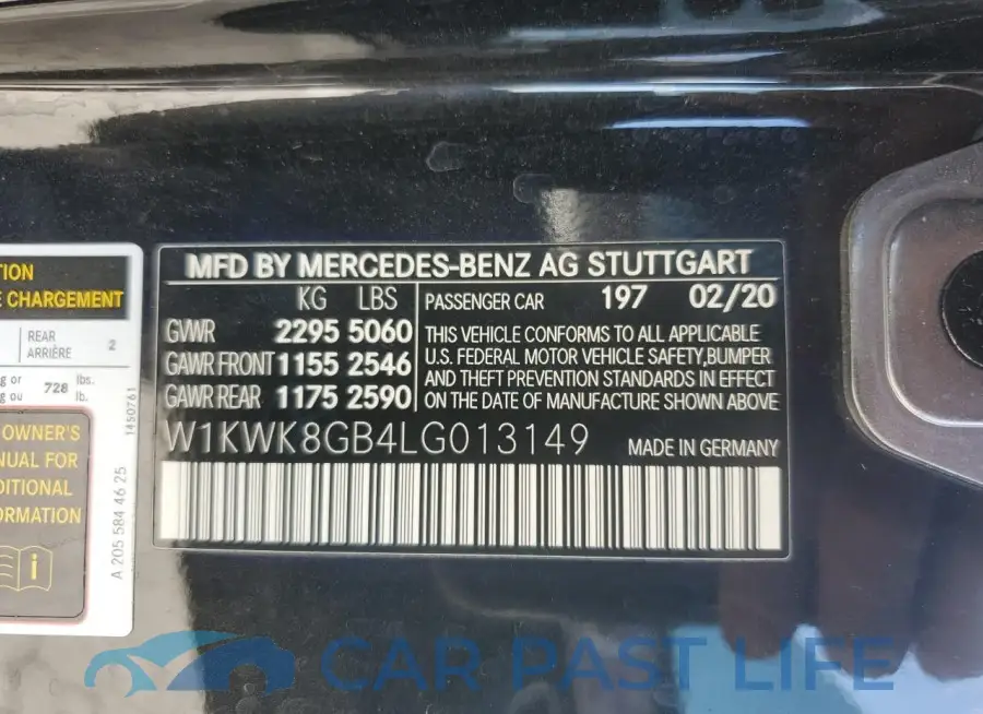 W1KWK8GB4LG013149# 12
